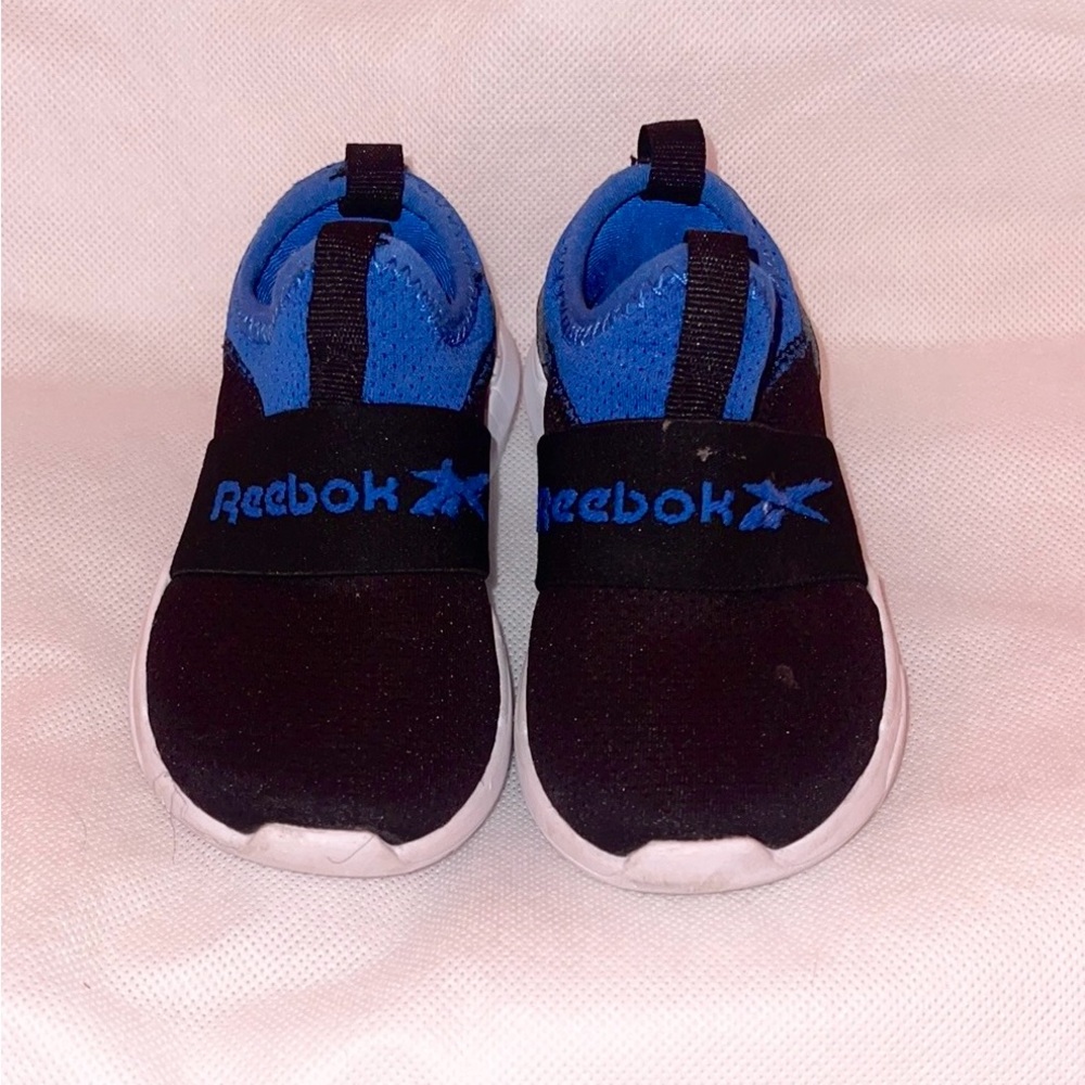 Reebok Black and Blue Sneakers Slip-On Fit Toddler boy size 6C